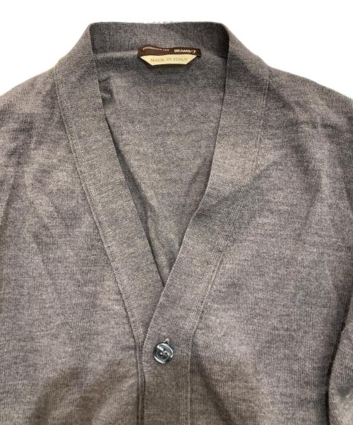 BEAMS F（ビームスエフ）BEAMS F (ビームスエフ) ウールVネックカーディガン グレー サイズ:48の古着・服飾アイテム