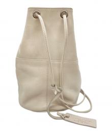 MARCO MASI（マルコマージ）の古着「レザー巾着バッグ」｜アイボリー