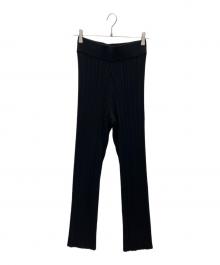 HYKE（ハイク）の古着「リブニットパンツ」｜ブラック