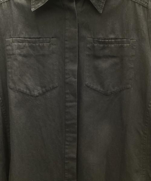 Mame Kurogouchi（マメクロゴウチ）Mame Kurogouchi (マメクロゴウチ) Flared Sleeve Denim Shirt ブラック サイズ:2の古着・服飾アイテム