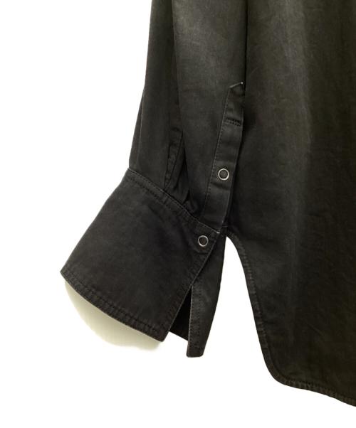 Mame Kurogouchi（マメクロゴウチ）Mame Kurogouchi (マメクロゴウチ) Flared Sleeve Denim Shirt ブラック サイズ:2の古着・服飾アイテム