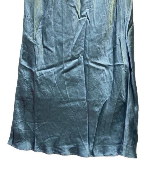 Noble（ノーブル）Noble (ノーブル) ナローAラインサテンスカート スカイブルー サイズ:FREEの古着・服飾アイテム