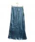 Noble（ノーブル）の古着「ナローAラインサテンスカート」｜スカイブルー