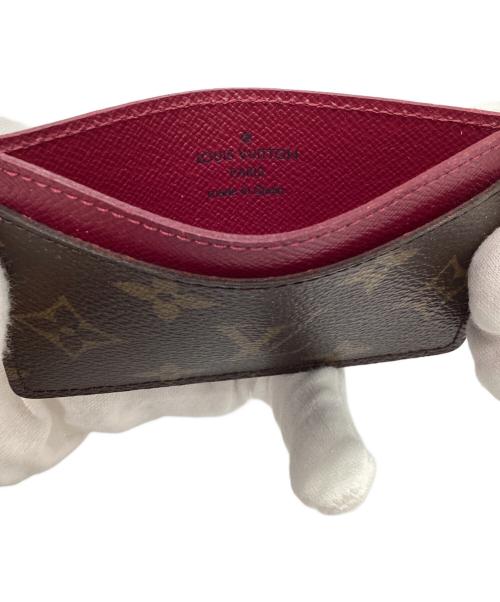 LOUIS VUITTON（ルイ ヴィトン）LOUIS VUITTON (ルイ ヴィトン) カードケース ポルト カルト･サーンプル / パスケース レッド×ブラウンの古着・服飾アイテム