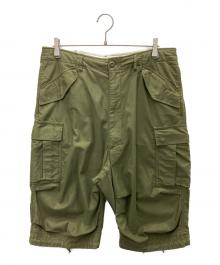 BEAMS（ビームス）の古着「7分丈 ワイド 6ポケット カーゴパンツ」｜グリーン