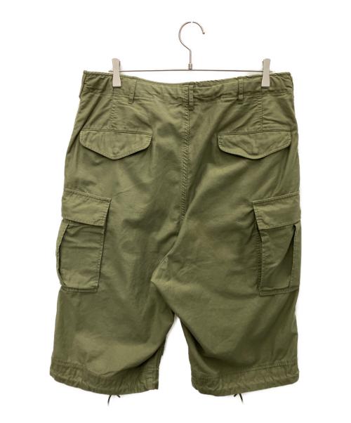 BEAMS（ビームス）BEAMS (ビームス) 7分丈 ワイド 6ポケット カーゴパンツ グリーン サイズ:Lの古着・服飾アイテム