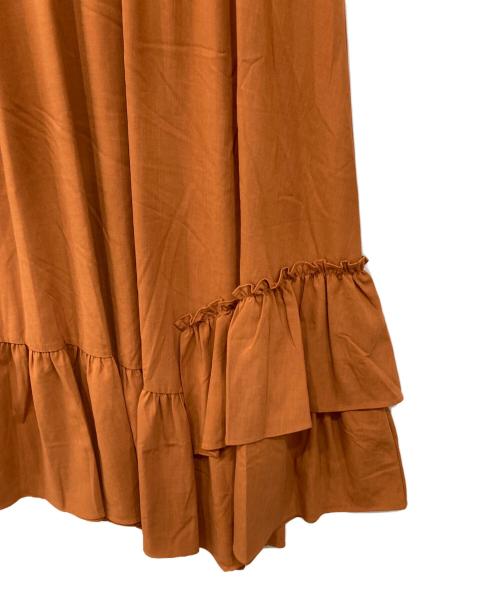 Diagram（ダイアグラム）Diagram (ダイアグラム) フリルニットワンピース ブラウン サイズ:36の古着・服飾アイテム