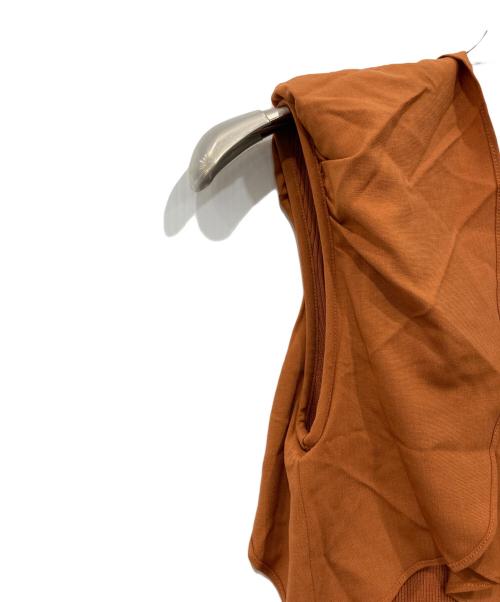 Diagram（ダイアグラム）Diagram (ダイアグラム) フリルニットワンピース ブラウン サイズ:36の古着・服飾アイテム