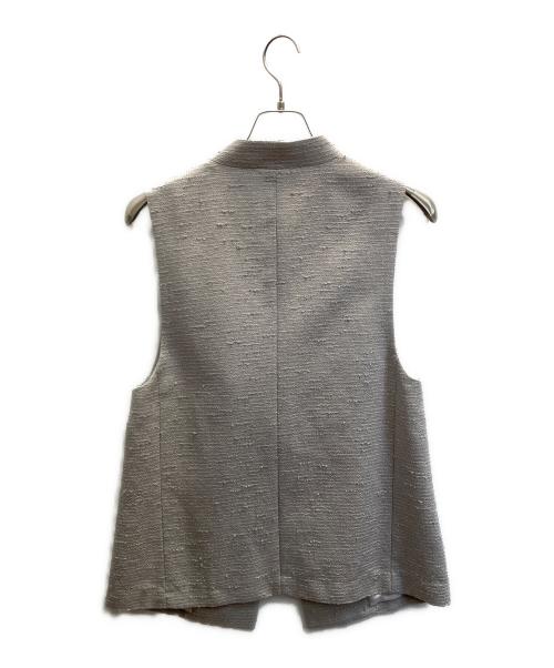 Gabardine K.T（ギャバシンケーティー）Gabardine K.T (ギャバシンケーティー) 和紙混ツィード ボトルネックジレ グレー サイズ:5の古着・服飾アイテム