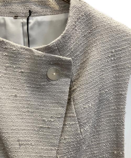 Gabardine K.T（ギャバシンケーティー）Gabardine K.T (ギャバシンケーティー) 和紙混ツィード ボトルネックジレ グレー サイズ:5の古着・服飾アイテム