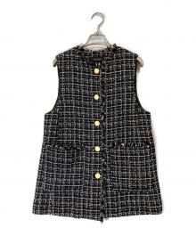 UNTITLED（アンタイトル）の古着「ラメミックスツィード ベスト」｜ブラック
