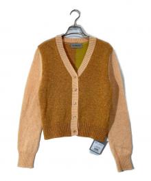 AUBRIOT（オブリオ）の古着「イタリアンウール カーディガン」｜オレンジ