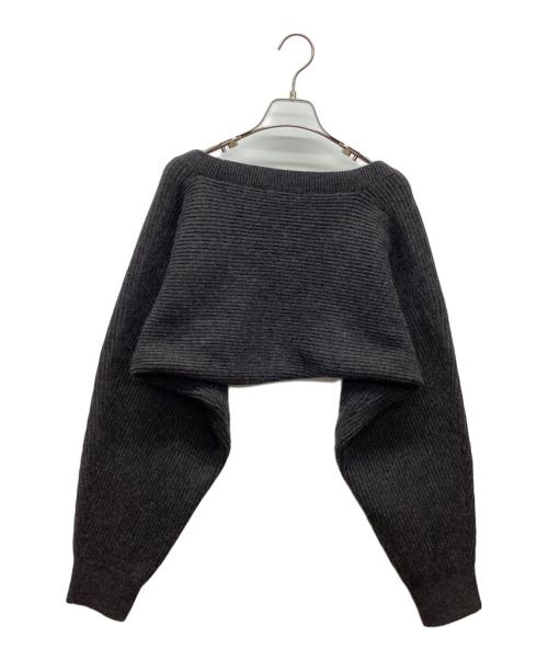 BEAUTY&YOUTH（ビューティーアンドユース）BEAUTY&YOUTH (ビューティーアンドユース) 畦ニット ボレロ グレー サイズ:Freeの古着・服飾アイテム