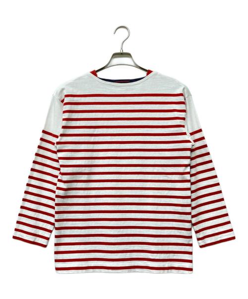 45rpm（45アールピーエム）45rpm (45アールピーエム) トリコバスクボーダーの908Tシャツ レッド サイズ:2の古着・服飾アイテム