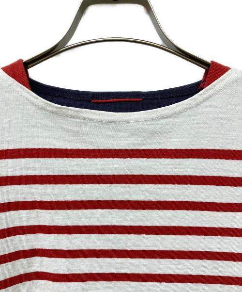 45rpm（45アールピーエム）45rpm (45アールピーエム) トリコバスクボーダーの908Tシャツ レッド サイズ:2の古着・服飾アイテム