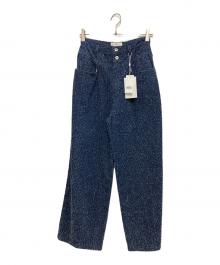 Ameri（アメリ）の古着「MEDI SCRATCH OVAL WIDE DENIM」｜ブルー