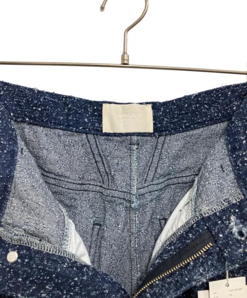 Ameri（アメリ）AMERI (アメリ) MEDI SCRATCH OVAL WIDE DENIM ブルー サイズ:25cm 未使用品の古着・服飾アイテム