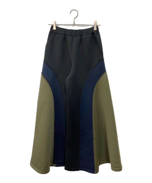 UN3D.（アンスリード）UN3D. (アンスリード) スライドカットフレアパンツ ミックス サイズ:SIZE 36の古着・服飾アイテム