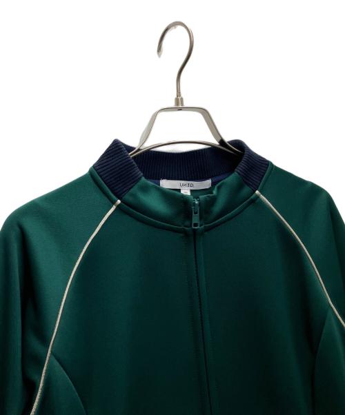 UN3D.（アンスリード）UN3D. (アンスリード) ウェーブラインジャージーワンピース グリーン サイズ:SIZE36の古着・服飾アイテム