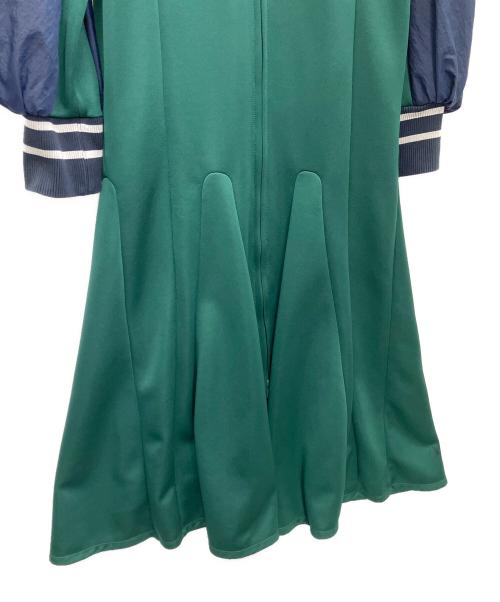 UN3D.（アンスリード）UN3D. (アンスリード) ウェーブラインジャージーワンピース グリーン サイズ:SIZE36の古着・服飾アイテム