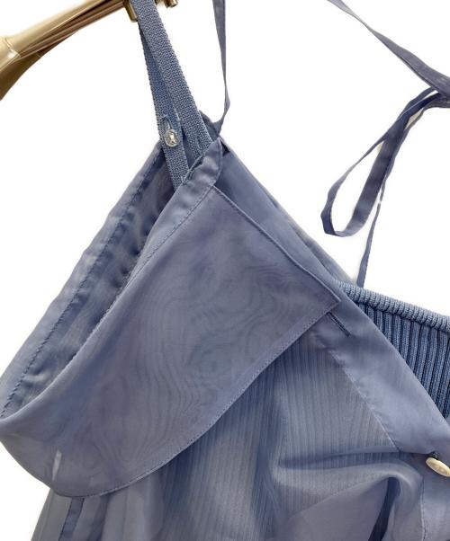 FRAY ID（フレイ アイディー）FRAY ID (フレイ アイディー) ニットコルセットレイヤードシャツ ブルー サイズ:フリー 未使用品の古着・服飾アイテム