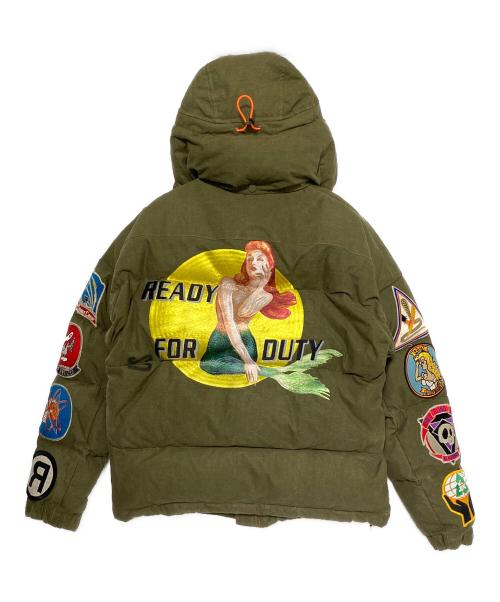 READYMADE（レディメイド）READYMADE (レディメイド) DOWN JACKET MADE FROM VINTAGE US ARMY TENT SHELL オリーブ サイズ:1の古着・服飾アイテム