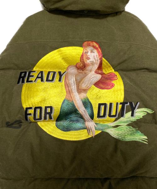 READYMADE（レディメイド）READYMADE (レディメイド) DOWN JACKET MADE FROM VINTAGE US ARMY TENT SHELL オリーブ サイズ:1の古着・服飾アイテム