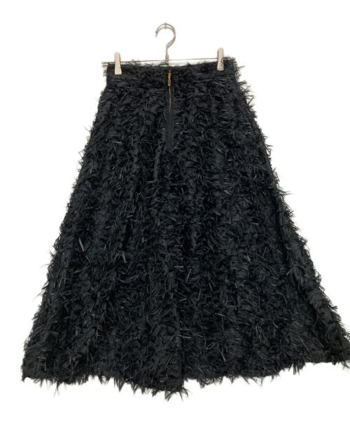 ANAYI（アナイ）ANAYI (アナイ) フェザーカットジャガードフレア スカート ブラック サイズ:SIZE 38の古着・服飾アイテム