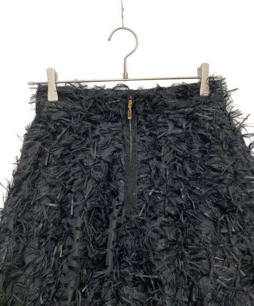 ANAYI（アナイ）ANAYI (アナイ) フェザーカットジャガードフレア スカート ブラック サイズ:SIZE 38の古着・服飾アイテム