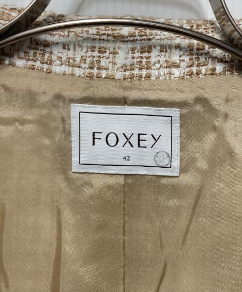 FOXEY（フォクシー）FOXEY (フォクシー) ツイードジャケット ベージュ サイズ:42の古着・服飾アイテム