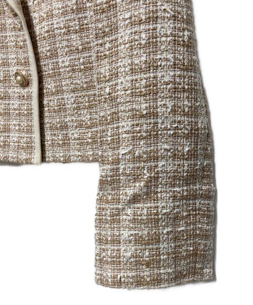 FOXEY（フォクシー）FOXEY (フォクシー) ツイードジャケット ベージュ サイズ:42の古着・服飾アイテム
