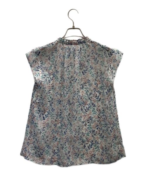 ANAYI（アナイ）ANAYI (アナイ) 楊柳リーフプリントスタンドブラウス ホワイト サイズ:SIZE36の古着・服飾アイテム