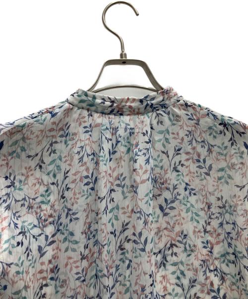 ANAYI（アナイ）ANAYI (アナイ) 楊柳リーフプリントスタンドブラウス ホワイト サイズ:SIZE36の古着・服飾アイテム