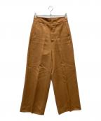 ebureエブール）の古着「センターシームワイドパンツ」｜ブラウン