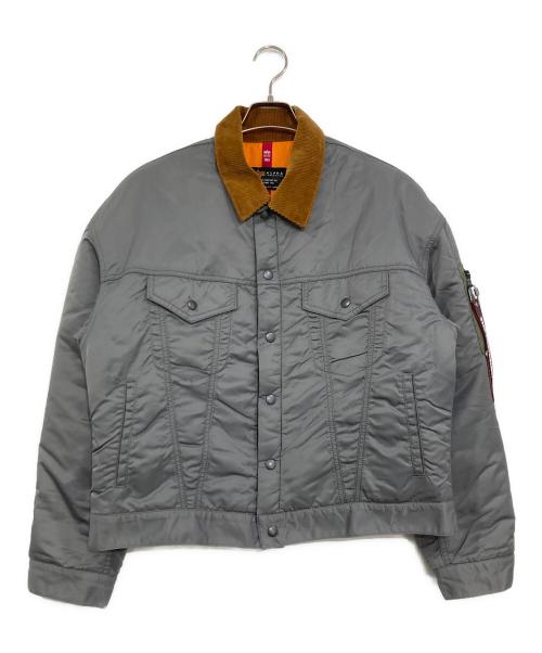 ALPHA INDUSTRIES（アルファインダストリーズ）ALPHA INDUSTRIES (アルファインダストリーズ) JOURNAL STANDARD relume (ジャーナルスタンダード レリューム) relume別注TRUCKER JACKET オリーブ サイズ:Ⅿの古着・服飾アイテム