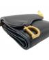 中古・古着 Christian Dior (クリスチャン ディオール) Saddle Lotus ウォレット ブラック：18000円