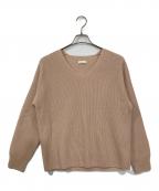 Laungedressラウンジドレス）の古着「カシミヤVネックニット」｜ピンクベージュ