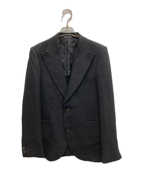 EMPORIO ARMANI（エンポリオアルマーニ）EMPORIO ARMANI (エンポリオアルマーニ) テーラードジャケット ブラック サイズ:50の古着・服飾アイテム