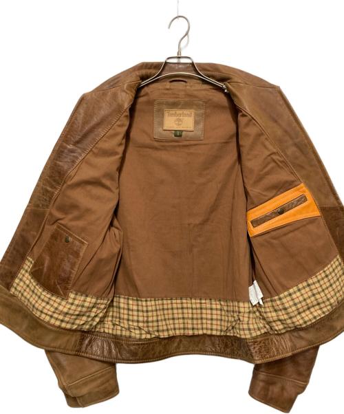 Timberland（ティンバーランド）Timberland (ティンバーランド) レザージャケット ブラウン サイズ:Lの古着・服飾アイテム