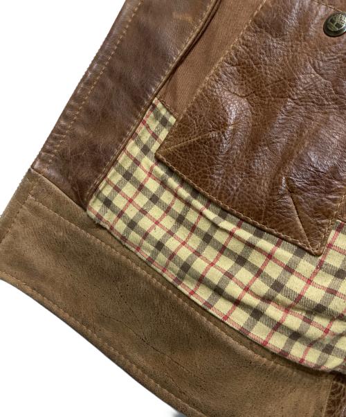 Timberland（ティンバーランド）Timberland (ティンバーランド) レザージャケット ブラウン サイズ:Lの古着・服飾アイテム