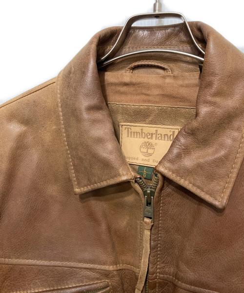 Timberland（ティンバーランド）Timberland (ティンバーランド) レザージャケット ブラウン サイズ:Lの古着・服飾アイテム