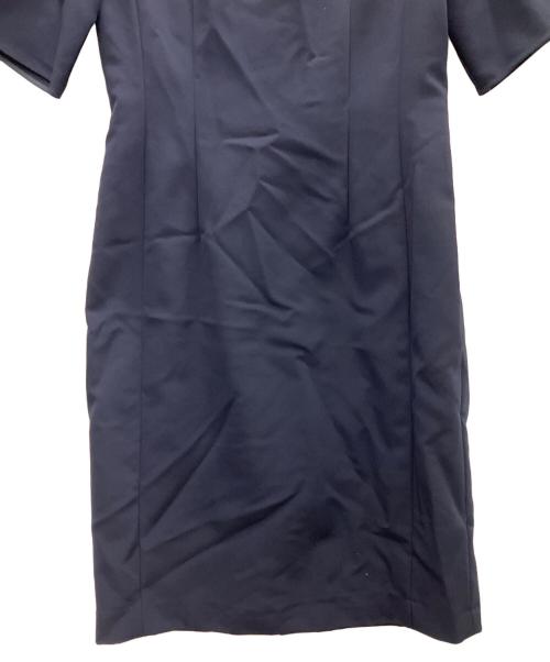 MW（エムダブリュー）MW (エムダブリュー) ストレッチ ボートネック ワンピース ネイビー サイズ:40の古着・服飾アイテム