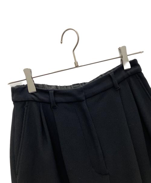 CLANE（クラネ）CLANE (クラネ) リブストライプタックパンツ ブラック サイズ:SIZE2の古着・服飾アイテム