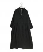 TUTIEツチエ）の古着「コットン起毛コートワンピース」｜ブラック