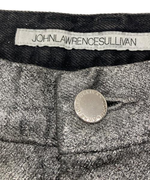 JOHN LAWRENCE SULLIVAN（ジョン ローレンス サリバン）JOHN LAWRENCE SULLIVAN (ジョン ローレンス サリバン) GRADATION FLOC PRINTED DENIM 5POCKET / グラデーションフロックプリントデニム 5ポケット ブラック×シルバー サイズ:48の古着・服飾アイテム