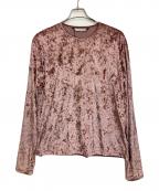 JOHN LAWRENCE SULLIVANジョン ローレンス サリバン）の古着「Velour Jersey LS Top」｜ピンク