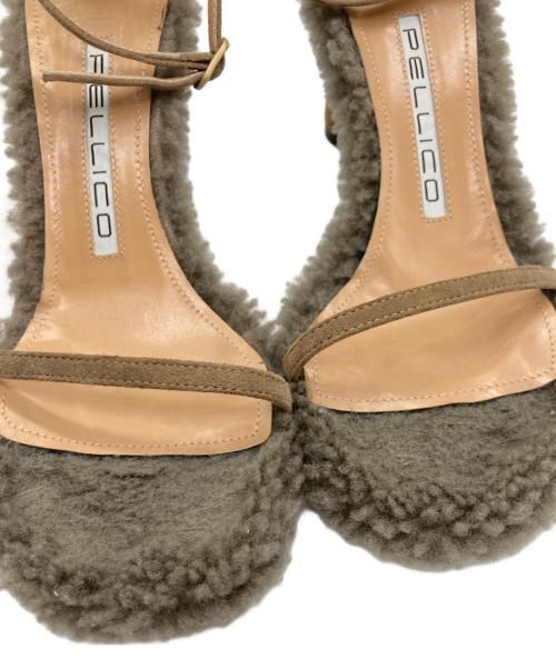 PELLICO（ペリーコ）PELLICO (ペリーコ) ムートンストラップサンダル ブラウン サイズ:36の古着・服飾アイテム