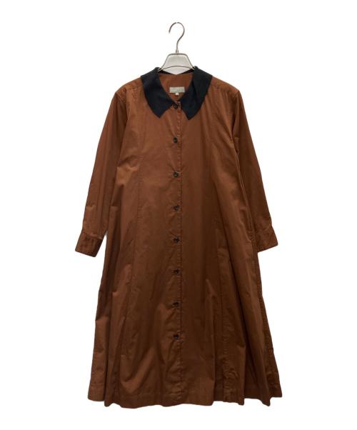 MARGARET HOWELL（マーガレットハウエル）MARGARET HOWELL (マーガレットハウエル) WASHED COTTON SATIN ブラウン サイズ:SIZE1の古着・服飾アイテム