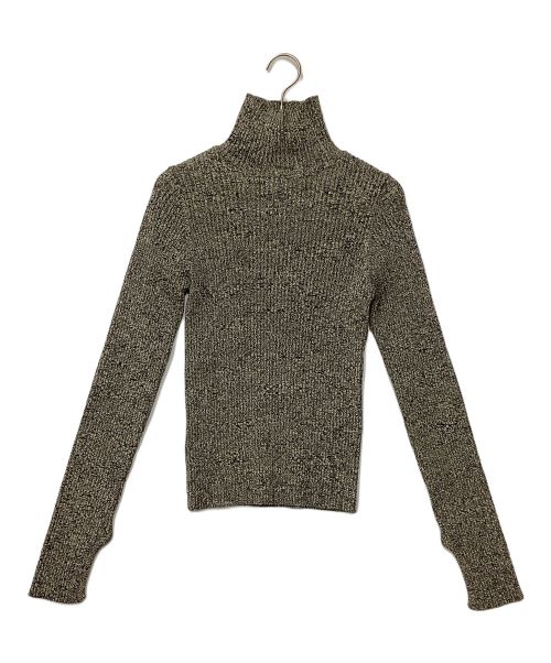 anuke（アンヌーク）anuke (アンヌーク) Slit Turtle Knit ブラック サイズ:Fの古着・服飾アイテム