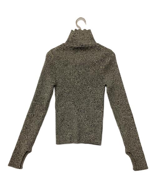 anuke（アンヌーク）anuke (アンヌーク) Slit Turtle Knit ブラック サイズ:Fの古着・服飾アイテム